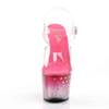 Pleaser - STARDUST708T Ankle strap sandal, Pole dance shoes - Pole dance shoes - Pink/Transparent Product image